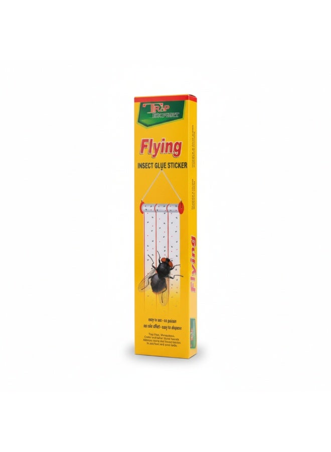 TRAP EXPERT Flying Insect Glue Trap – Sticky Fly Paper Strips with Hanging Hooks for Mosquitoes, Gnats & Fruit Flies | Safe, Non-Toxic Indoor and Outdoor Pest Control Solution for Home & Kitchen & Garden - Image 5